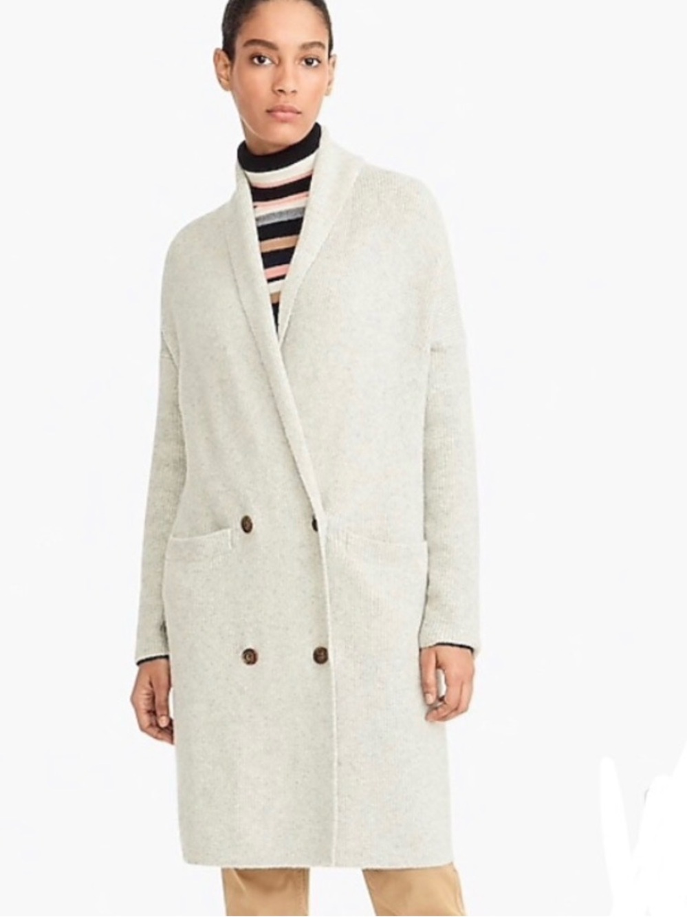 J. Crew Double-breasted cardigan coat XS